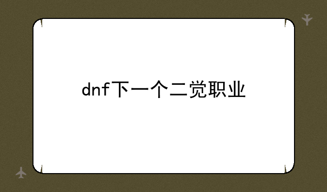 dnf下一个二觉职业