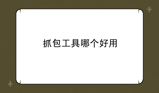 抓包工具哪个好用