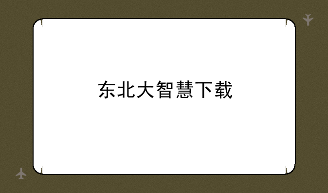 东北大智慧下载