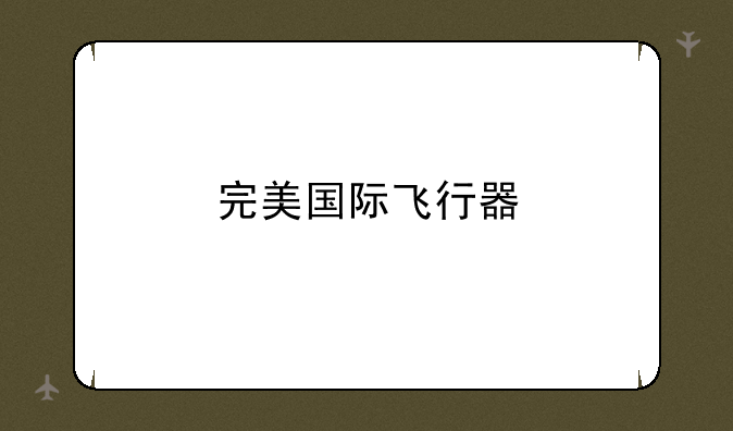 完美国际飞行器