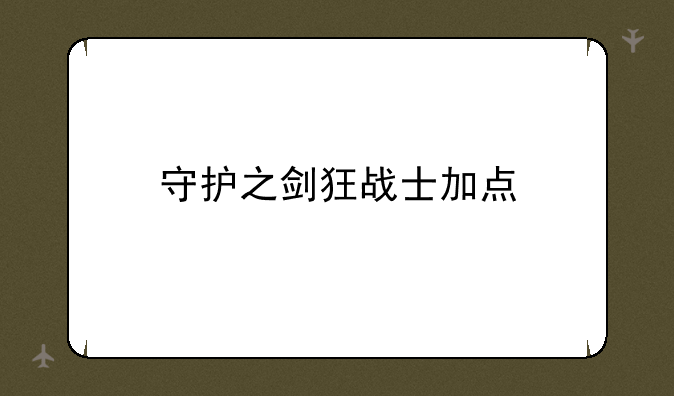 守护之剑狂战士加点