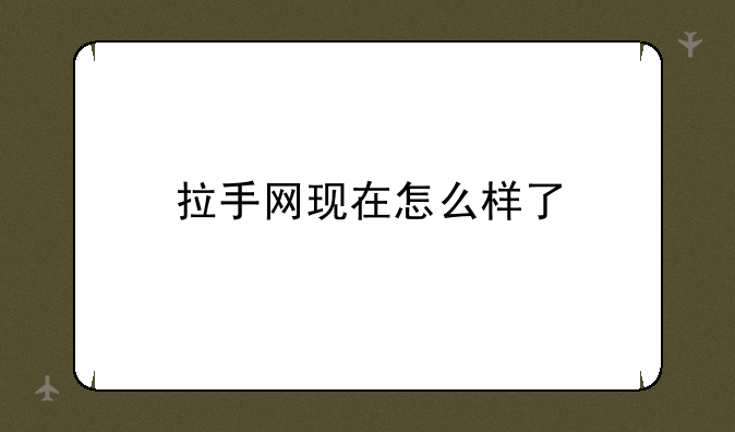 拉手网现在怎么样了