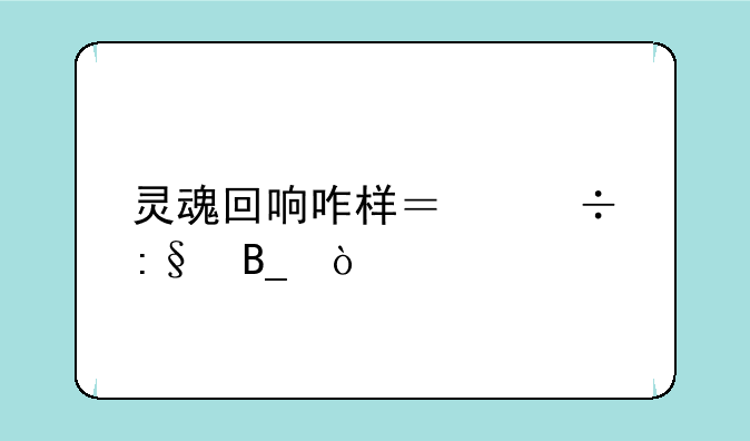 灵魂回响咋样？好玩吗？