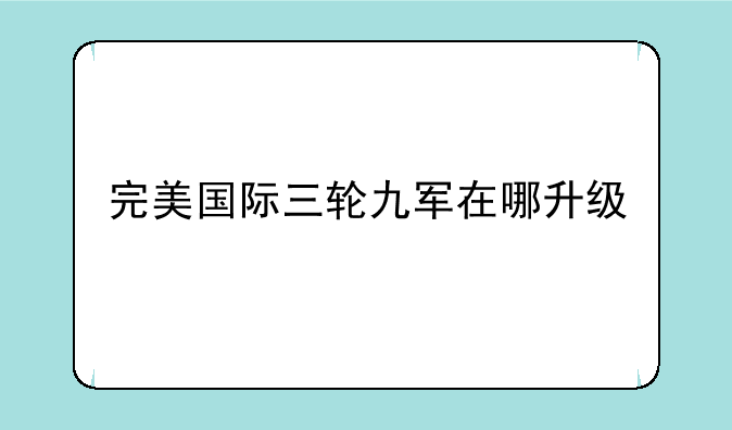 完美国际三轮九军在哪升级