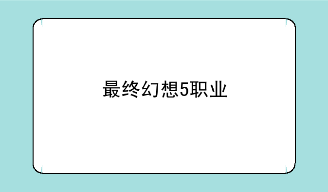 最终幻想5职业
