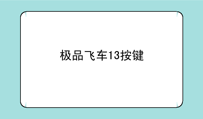 极品飞车13按键