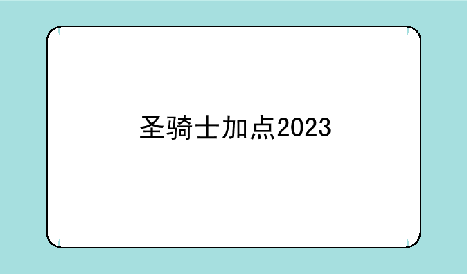圣骑士加点2023